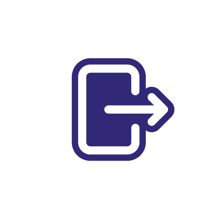 Symbol Abmeldung